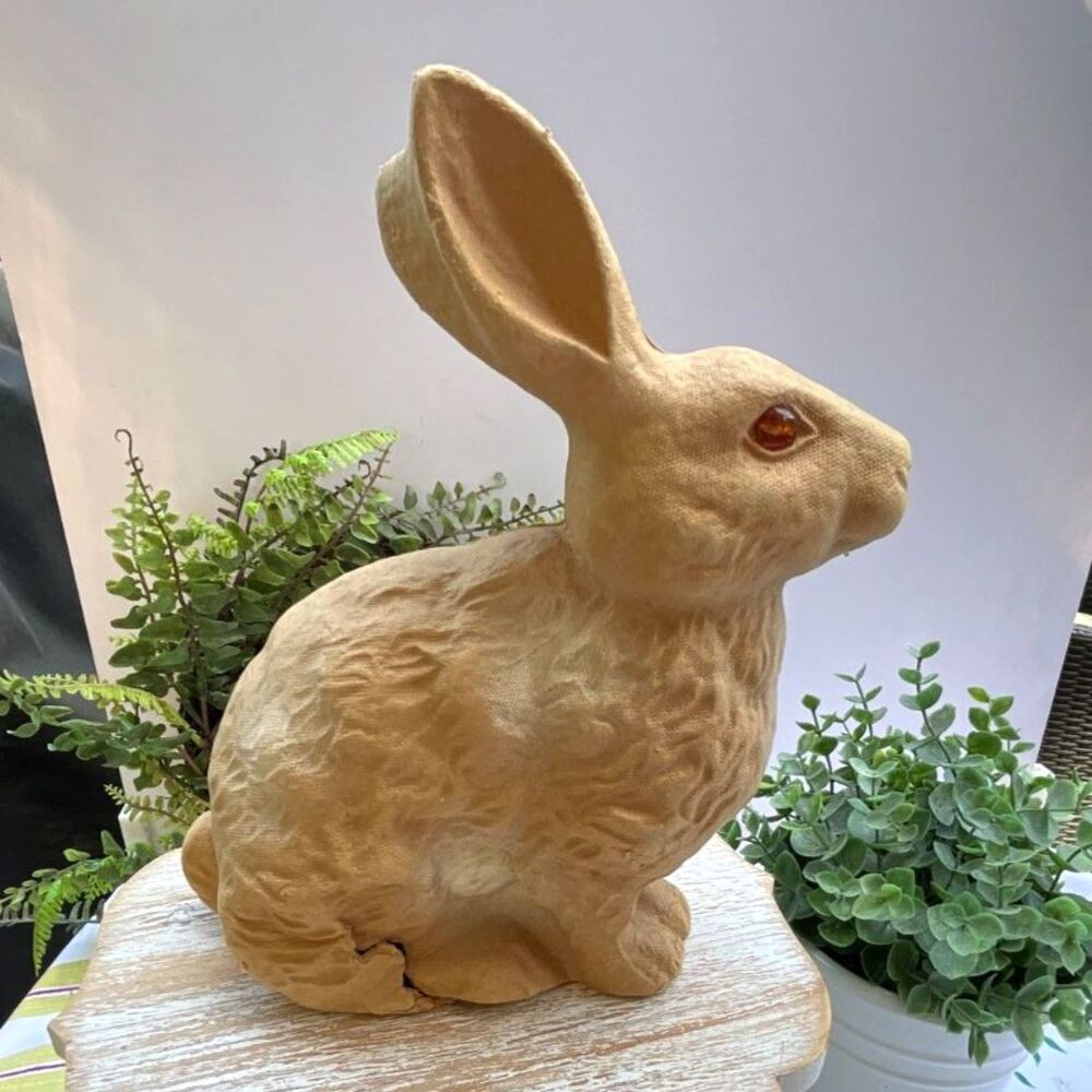 Pulp Egg Carton Rabbit figure F.N. Burt Co. LTD Vintage rare; must see